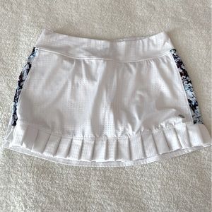Lija pleated white tennis skirt/skort
